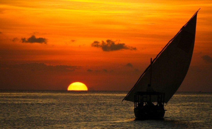 Sunset boat trip along the Zanzibar coast